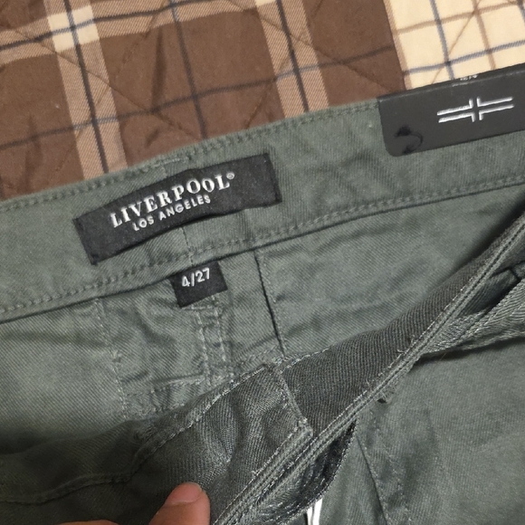 Liverpool Olive Belted Skirt - Picture 6 of 11